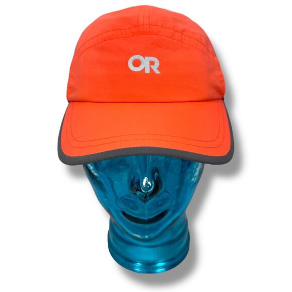 Outdoor Research Swift Running Cap Kids One Size Orange Gray Hook & Loop Hat - Picture 1 of 9
